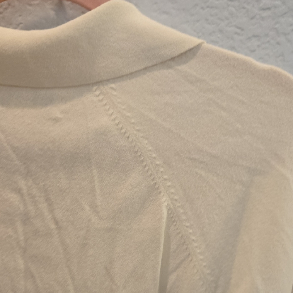Banana Republic Tan Cream Button Down Shirt with Tie Front - Picture 8 of 11